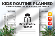 Kids Routine Planner KDP Interior, a Templates & Theme by M9 Design (Thumbnail 1 of 3)