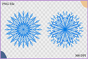 Blue Ornamental Snowflake Vector Set, an Object Illustration by Gfx Expert Team (Thumbnail 2 of 3)