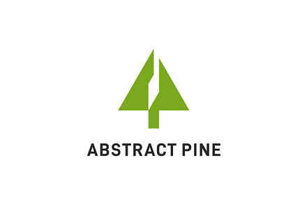minimal icon of abstract tree spruce