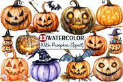 Spooky Witch Pumpkin Clipart, an Illustration by Rose Art (Thumbnail 1 of 4)