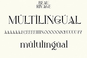 Beau Rivage Modern Serif Font