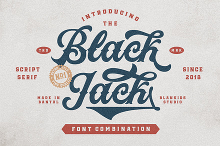 Black Jack Font Combination, a Serif Font by Blankids Studio