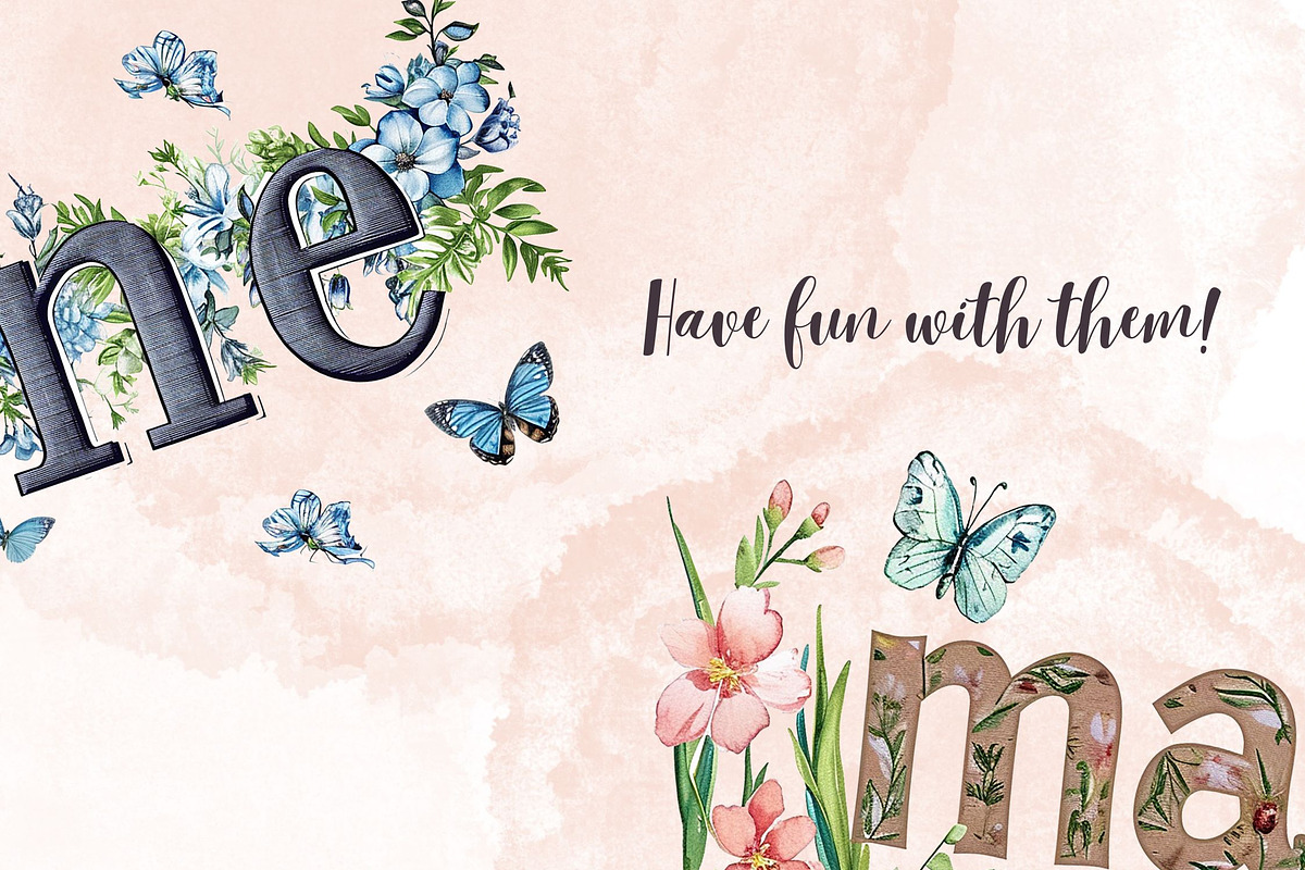 12 Months Lettering Clipart, a Seasonal Illustration by Loony Dream Designs (Photo 4 of 4)