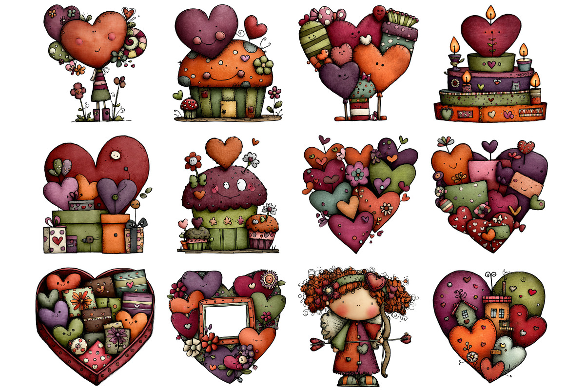 Valentine Love Clipart, a Graphic by CitraGraphics (Photo 3 of 4)