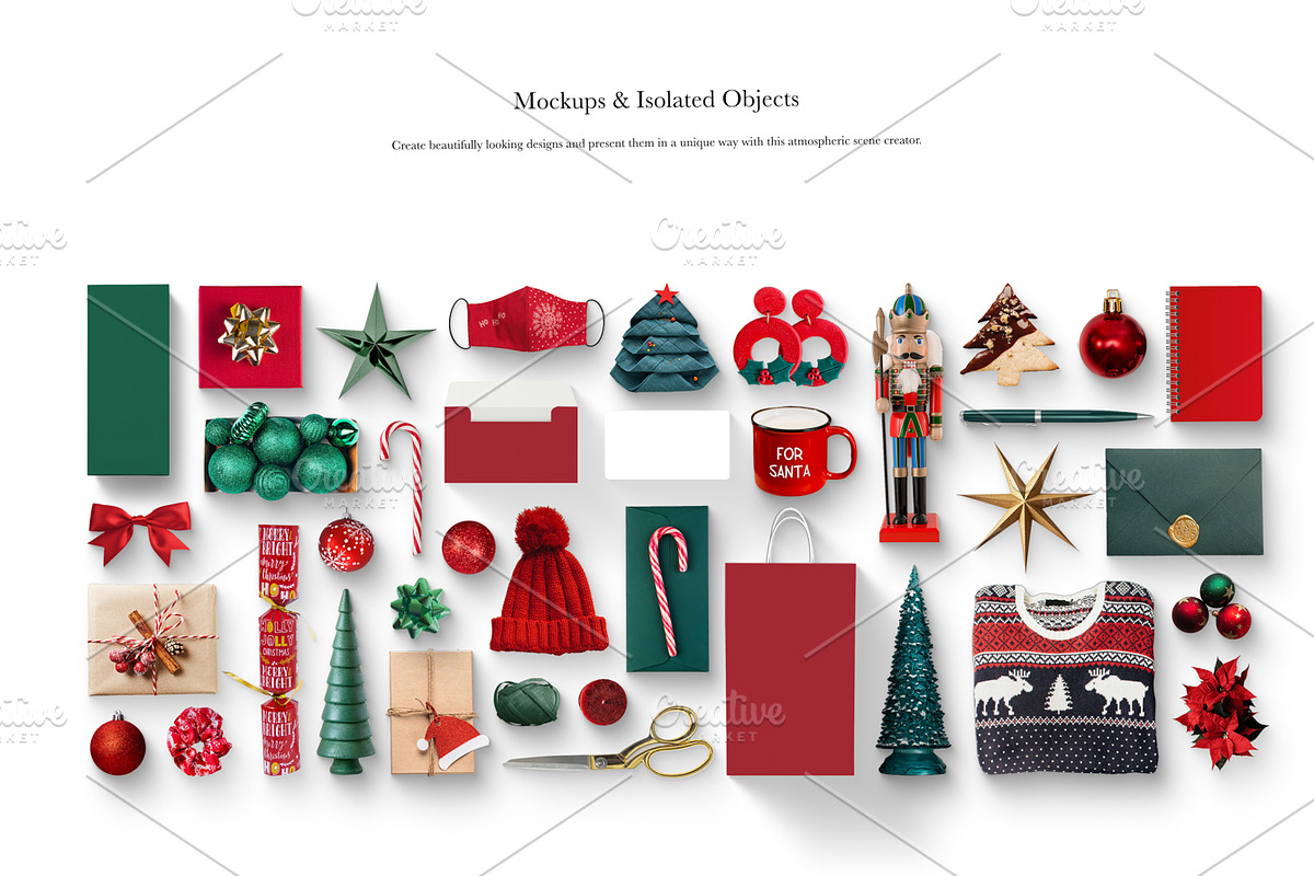 02_Traditional Christmas Scene, a Books & Magazine Mockup by Kzara Visual Concepts (Photo 6 of 7)