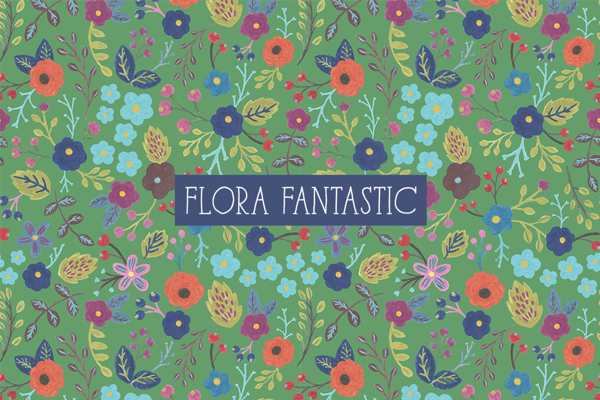 FLORA FANTASTIC Seamless Patterns, a Pattern Graphic by Dreaming with Isa (Photo 3 of 9)