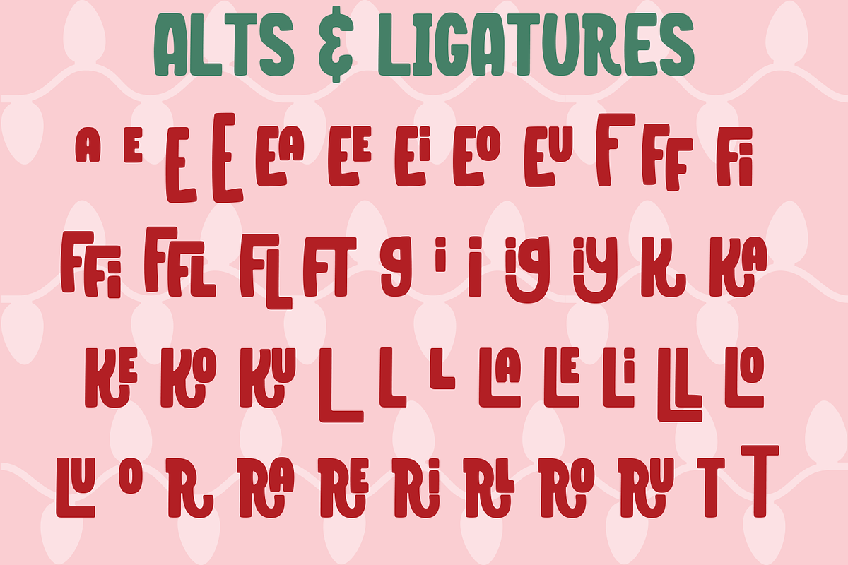 Bright and Merry a cute Holiday Font, a Sans Serif Font by Amber Nest Design (Photo 6 of 8)