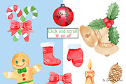 Very Merry Christmas Watercolor Kit, a Decorative Illustration by Sunshine Art Shop (Thumbnail 3 of 8)