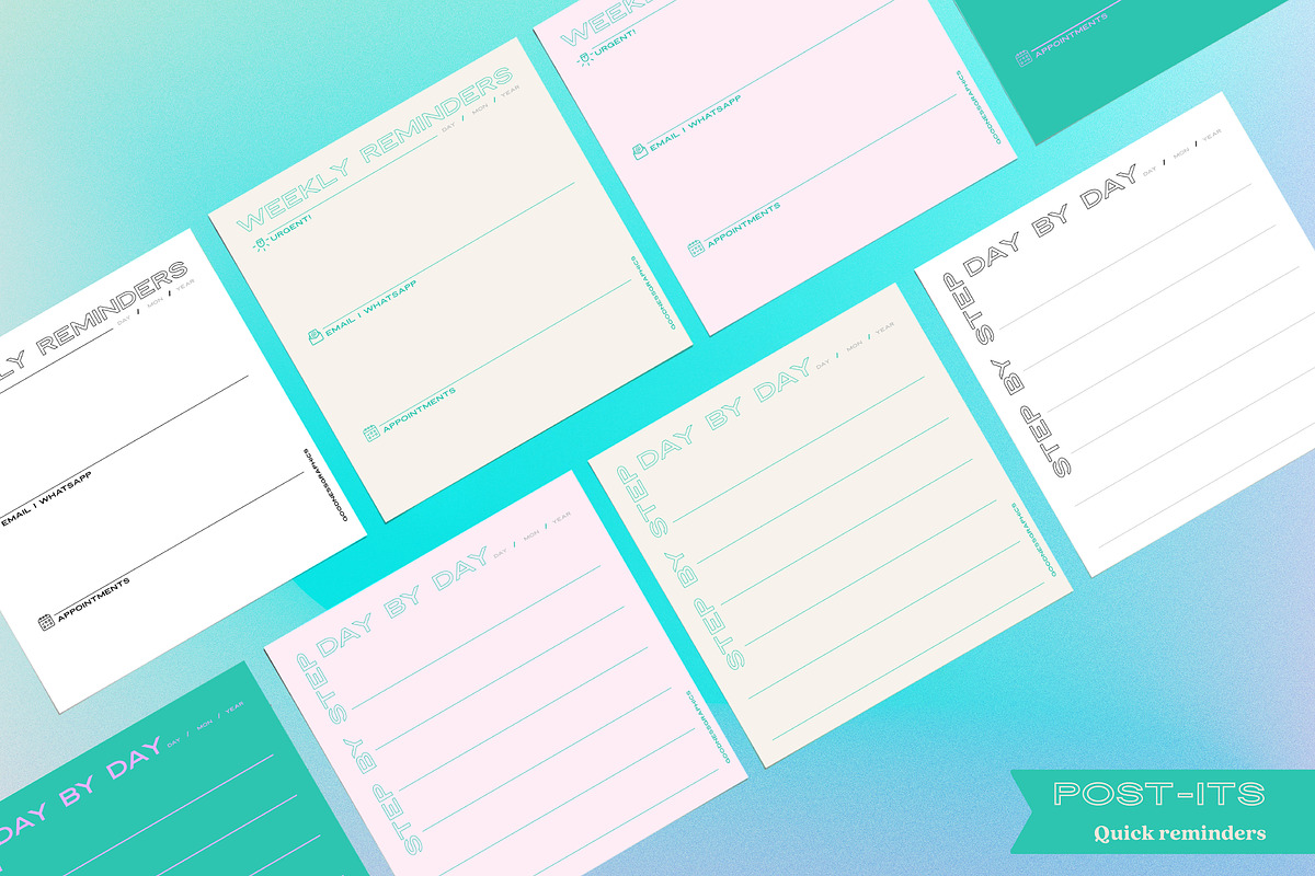 TIME MANAGEMENT_Full Planner Set, a Stationery Template by GoodNess Graphics (Photo 5 of 8)