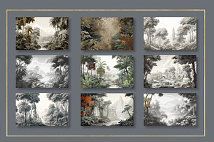 Tropical Forest Mural Series