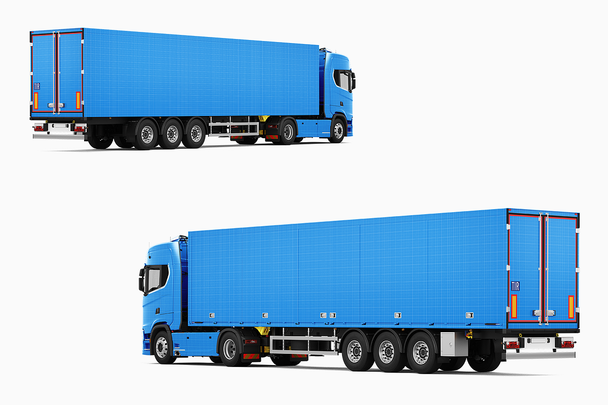 Semi Truck Mockup 3, an Advertising Mockup by Mockupix (Photo 6 of 10)