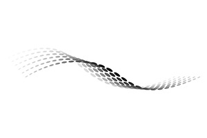 Dotted halftone waves. Flowing, an Illustration by Things for designers