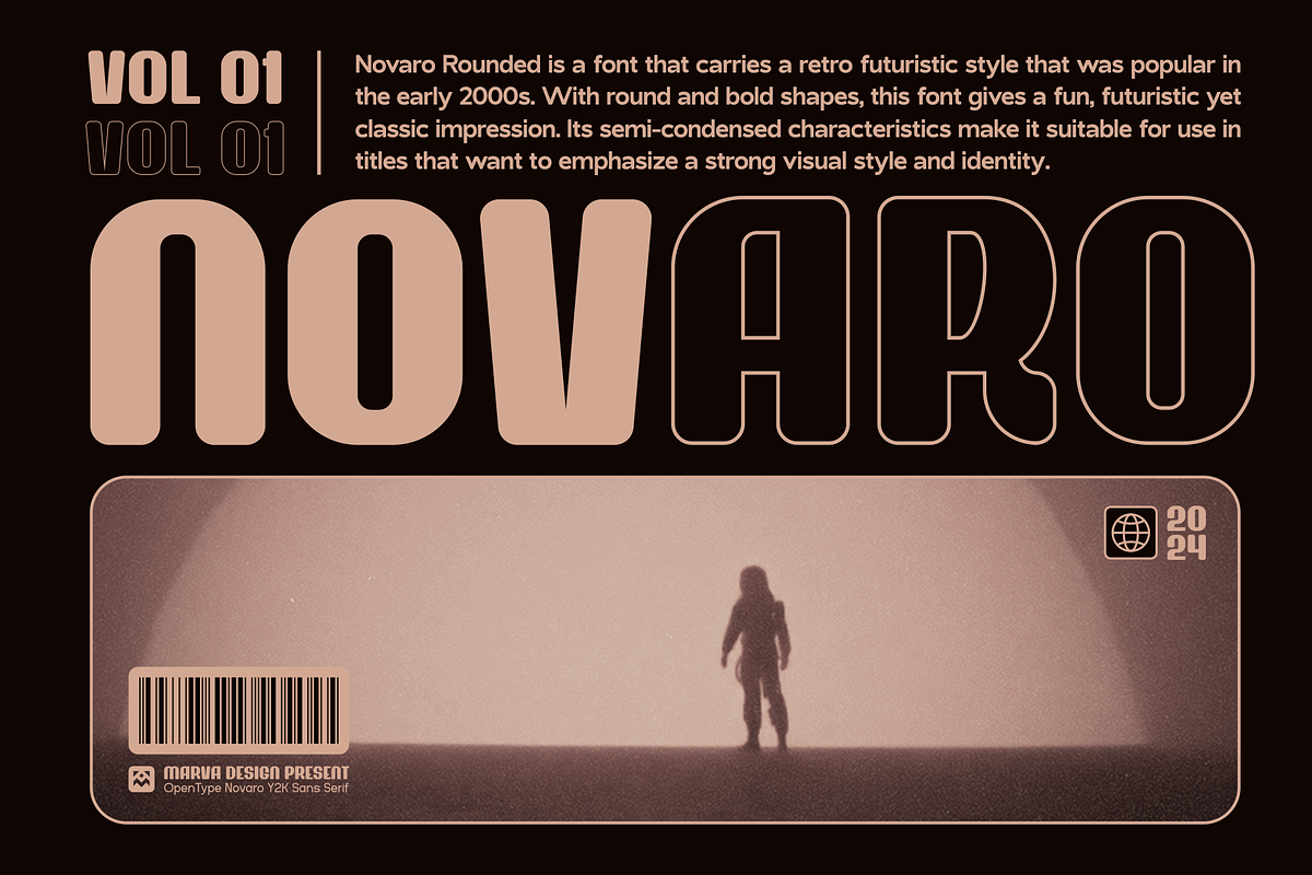 Novaro - Modern Rounded, a Sans Serif Font by Marvadesign (Photo 1 of 8)