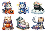 Nursery Halloween Black Cat Clipart, an Illustration by Daily.Designs (Thumbnail 5 of 5)
