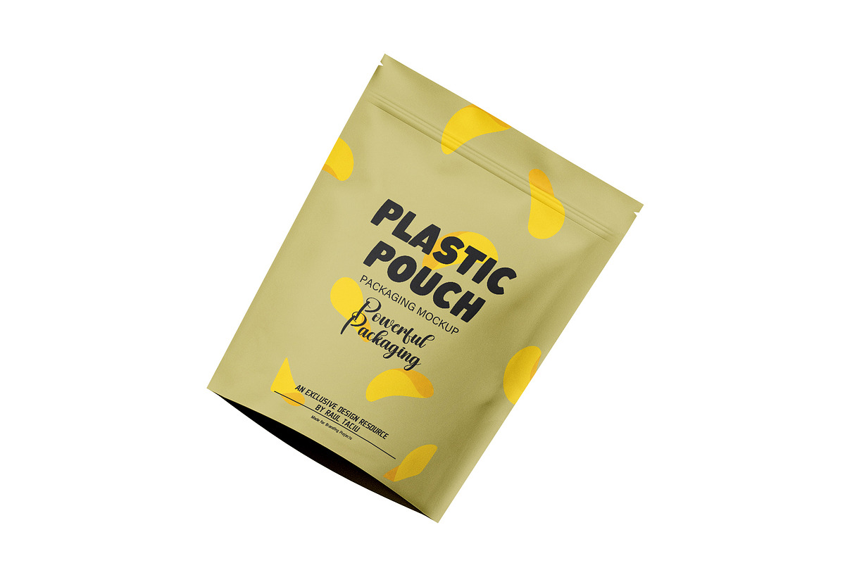 Plastic Stand-Up Pouch Mockup Set, a Packaging Mockup by pixelmock (Photo 16 of 19)