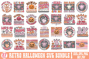 Retro Halloween SVG Bundle,Halloween