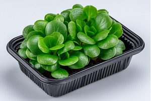 A container of microgreens, veggies, a Food & Drink Photo by ZinetroN