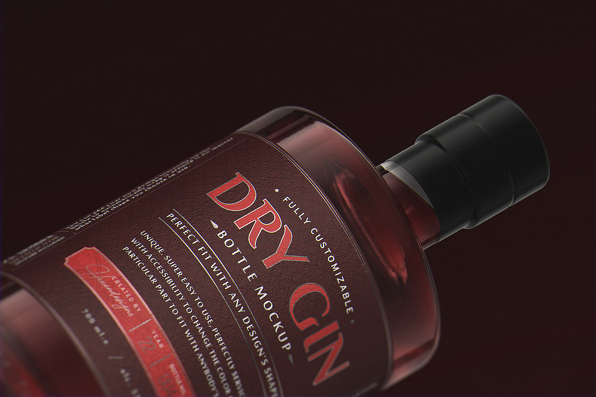 GIN BOTTLE MOCKUP V3, a Product Mockup by HexenDesigns (Photo 11 of 13)