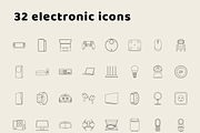 Tech & Electronic Technology icons, an Outline Icon by Amazing Custom Icons (Thumbnail 3 of 5)