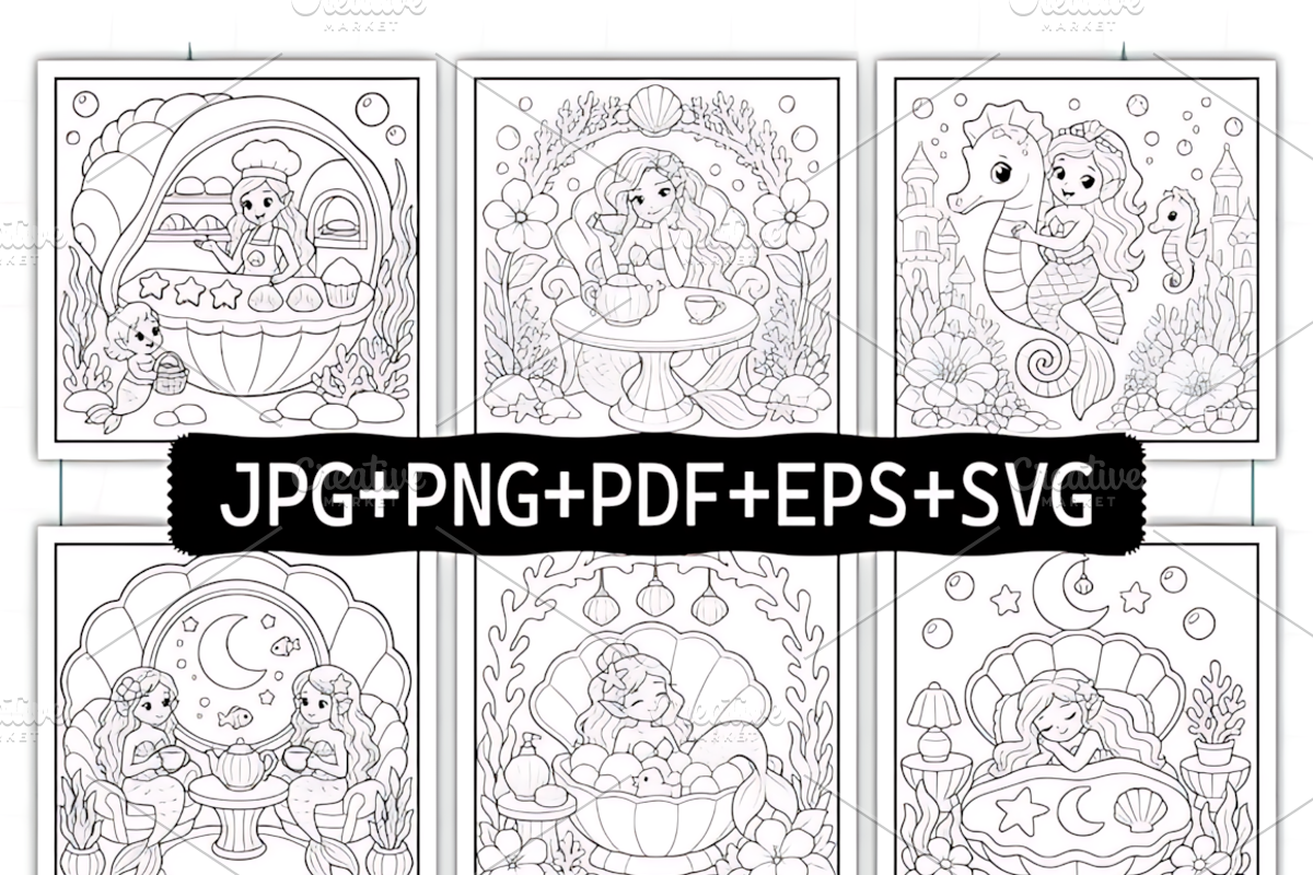Underwater Dreams Coloring Book, a Decorative Illustration by Coco Bloom (Photo 2 of 8)