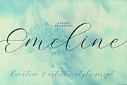 Emeline Script Font, a Script Font by Deeezy (Thumbnail 1 of 7)