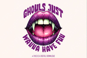 Ghouls Just Wanna Have Fun PNG, an Illustration by SharpMarketplace
