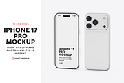 iPhone 17 Pro Mockup, an iPhone Mockup by UnicDesign (Thumbnail 1 of 13)