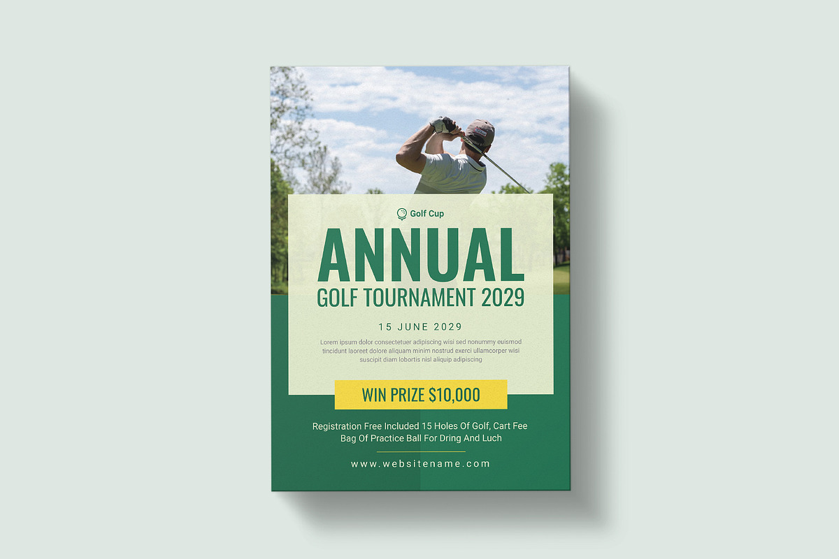Golf Tournament Flyer, a Flyer Template by Pixelpick (Photo 2 of 2)