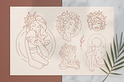 Line art women illustrations set, a Healthcare Illustration by Vasya Kobelev (Thumbnail 4 of 11)