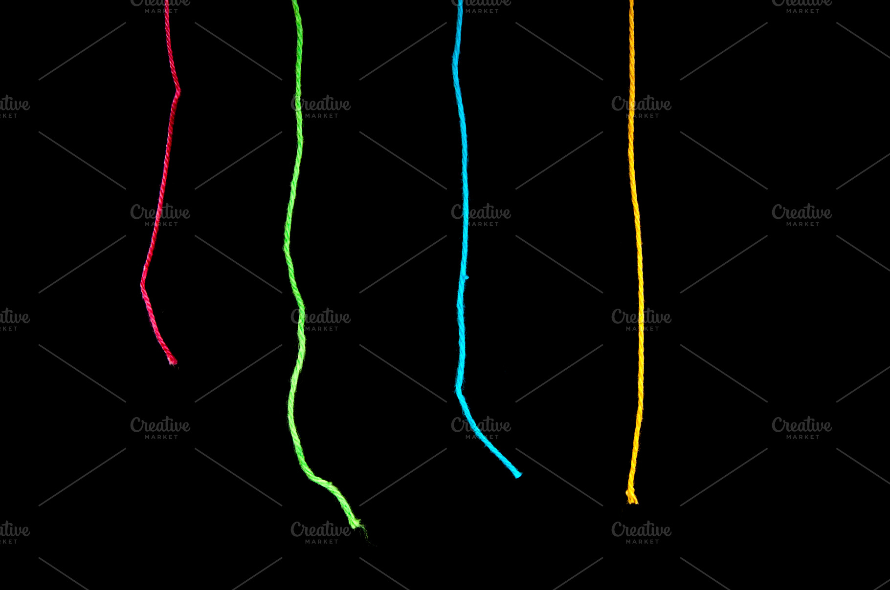 Colorful Hanging String, an Abstract Photo by THP Creative