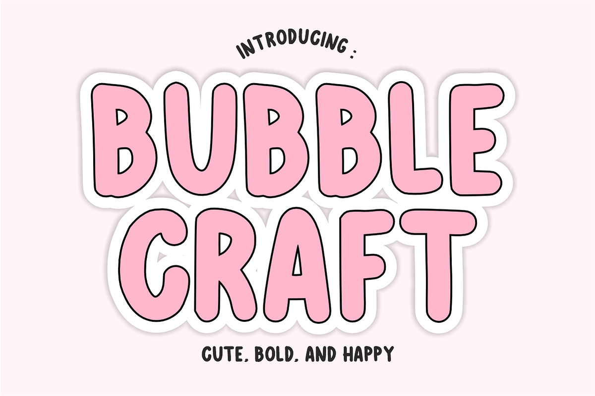 Bubble Craft - Cute Bubbly Font, a Sans Serif Font by KiddoGlyphs Studio (Photo 1 of 5)