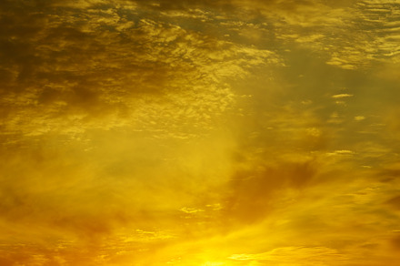 Golden sunset in sky., a Nature Photo by Serg64