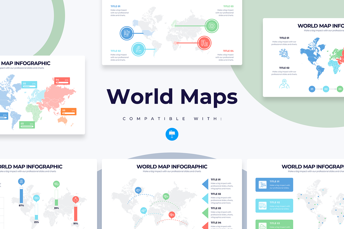 World Maps Keynote Templates, a Presentation Template by Slidesmash (Photo 1 of 4)