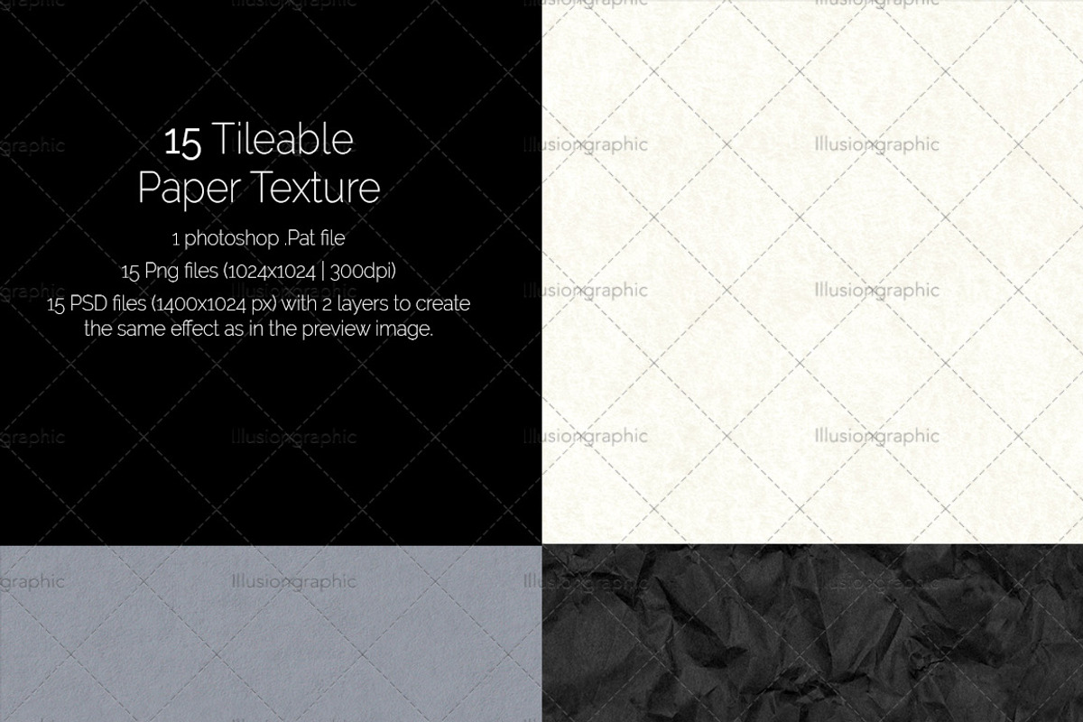 15 Tileable Paper Texture/Pattern, a Pattern Graphic by Illusiongraphic