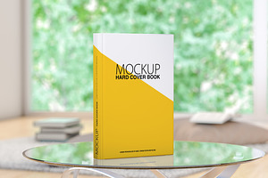 Mockup book in stylish living room