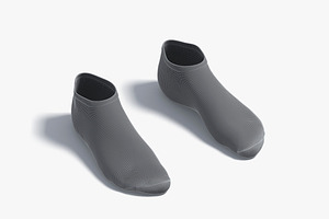 White Low-cut Socks 3D Model