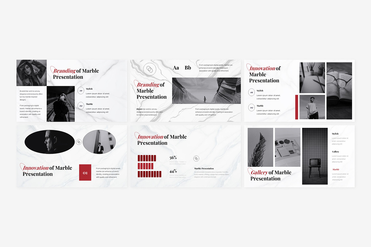 Marble Powerpoint Template, a Presentation Template by Eklip Studio (Photo 4 of 6)