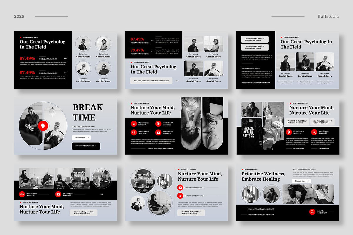 Mental Health Keynote Template, a Presentation Template by fluffstudio (Photo 3 of 4)