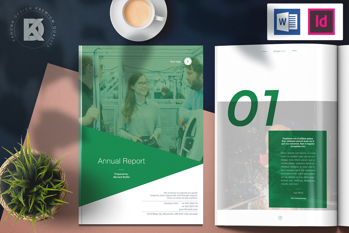 Annual Production Corporate Report, a Stationery Template by Kahuna Design (Photo 1 of 10)