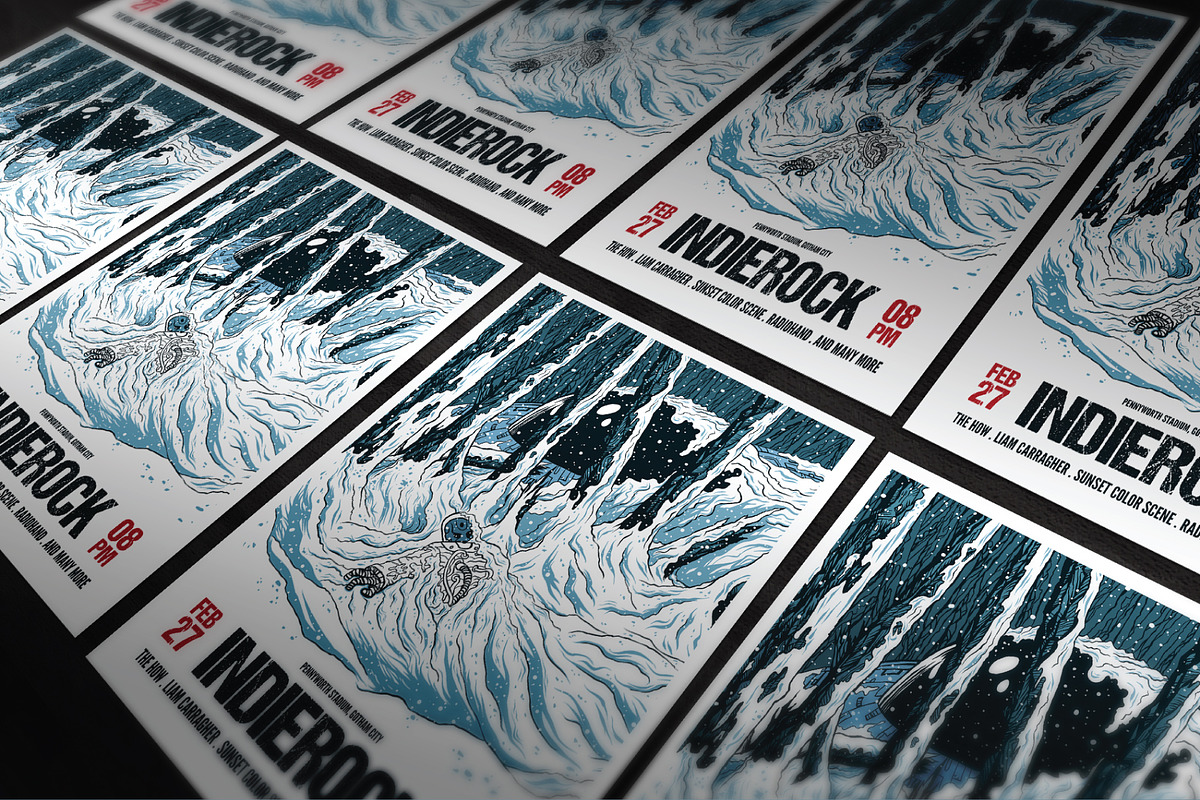 Winter Fallen Alien Vector Art Flyer, a Flyer Template by ashenterprise (Photo 3 of 3)