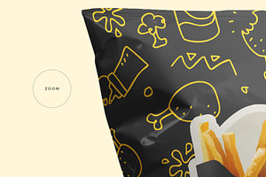 Foil Snack Bag Packaging Mockup