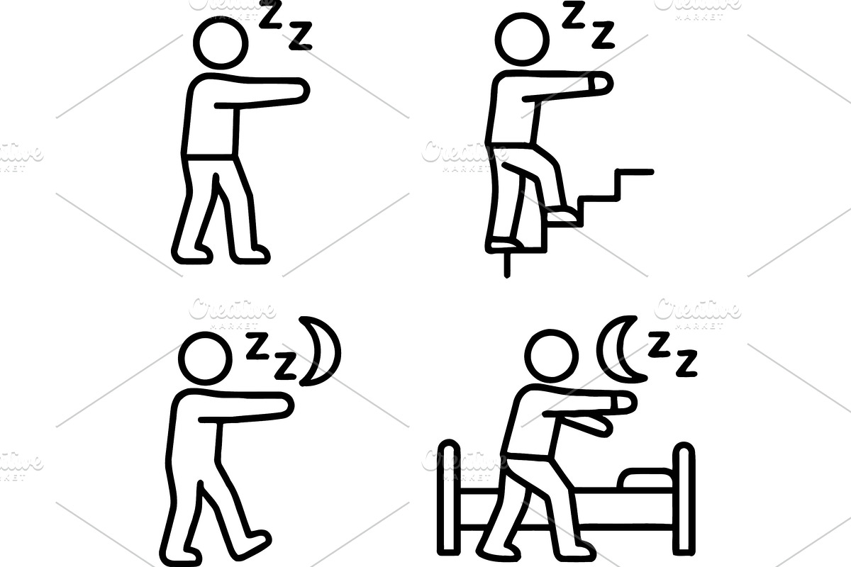Sleepwalking person depicted through, an Illustration by ZinetroN