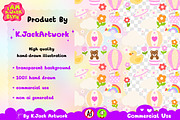 Baby Shower Balloon Ride Seamless, a Background Graphic by K.JackArtwork (Thumbnail 3 of 8)