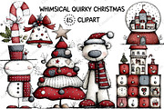 Whimsical Quirky Christmas Clipart, an Illustration by Creative Art (Thumbnail 1 of 13)