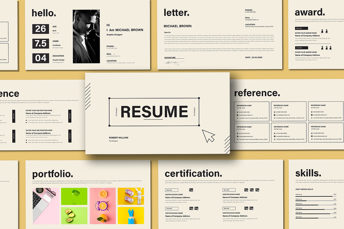 Resume Presentation Layout, a Presentation Template by Mighty-Slide (Photo 1 of 4)