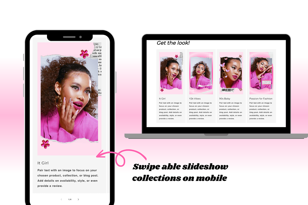 Y2K PINK Shopify Theme Y2K AESTHETIC, a Shopify Template by PLANETSEL (Photo 3 of 5)