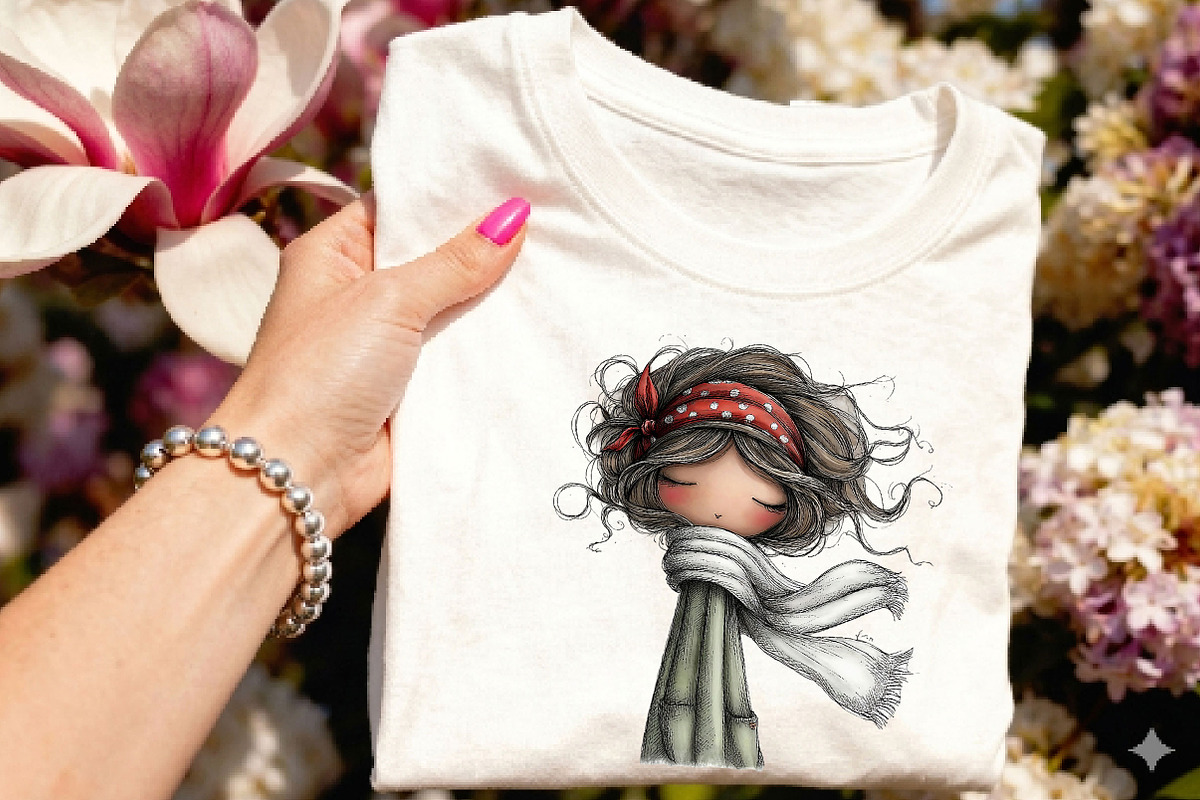 Whimsical Summer Girls Clipart, a Person Illustration by DreamCafeArt (Photo 6 of 7)