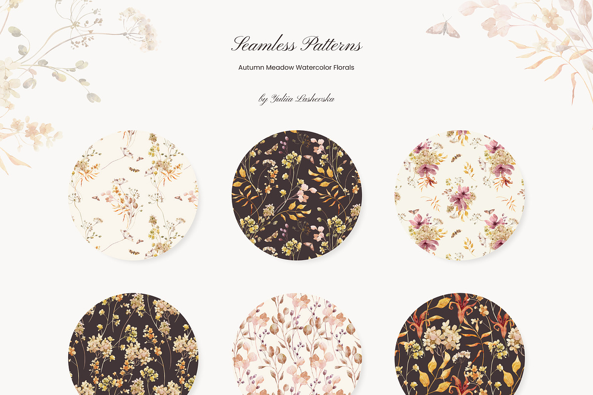 Autumn Meadow Watercolor Florals, a Seasonal Illustration by Yuliia Lashevska (Photo 11 of 14)