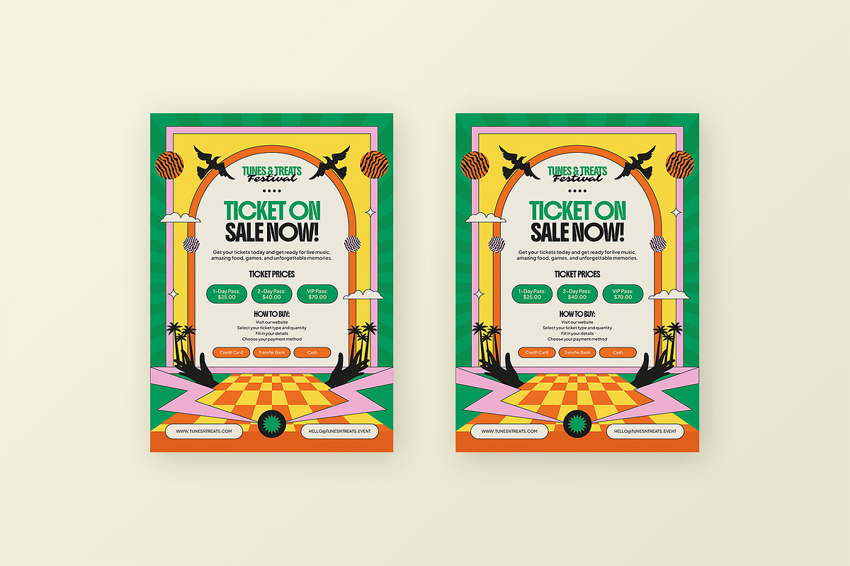 Tunes & Treats - Flyer Set, a Flyer Template by StreaksideStd (Photo 2 of 3)