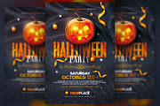 Halloween Party Flyer Template, a Flyer Template by Rome B Creation (Thumbnail 1 of 2)